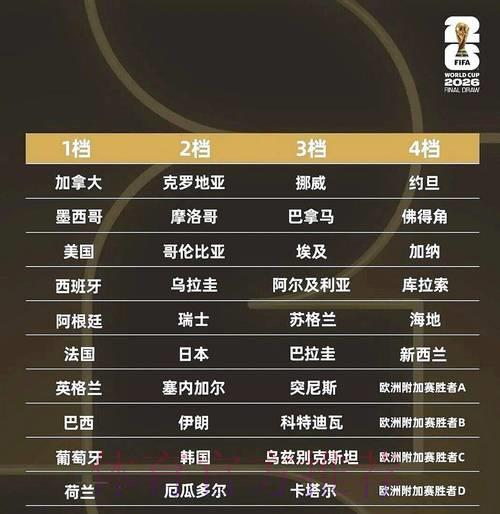 世界杯抽签直播全程直击，精彩分组一览无余！
